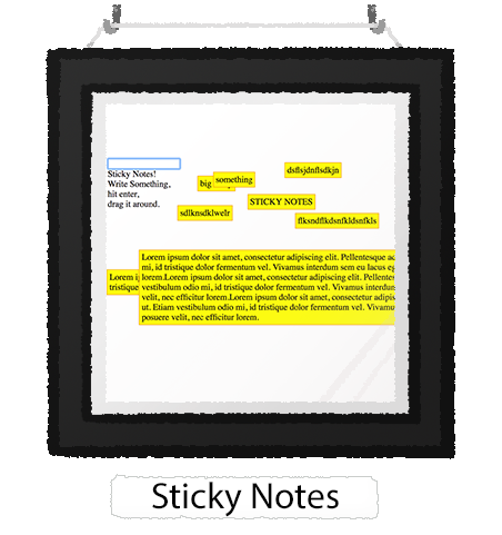 sticky note
