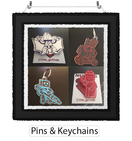 Pins and Keychains